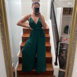 New with tags hello molly satin jumpsuit